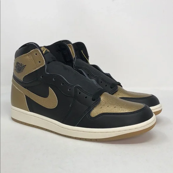 Nike Air Jordan 1 Retro High OG Black Metallic Gold D5485-071 - Size 10